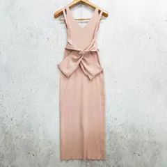 eimy istoire エイミーイストワール オフショル ニット ワンピース バックスリット タイト かわいい フェミニン ピンク Fサイズ ◎、□〇☆