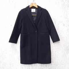 URBAN RESEARCH DOORS アーバンリサーチドアーズ ウール チェスターコート ロングコート アウター シンプル ネイビー サイズONE ◇〇☆