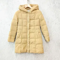 Dessin デッサン ダウンコート ダウンジャケット ミドル丈 アウター フード付 ベージュ 2サイズ ◇〇☆