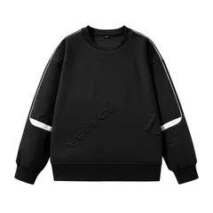 1 / 3 注目の丸首スウェットシャツ 男性用 春秋季 2025新作 トレンドブランド 万能搭載 長袖Tシャツ プルオーバー 男性用上衣