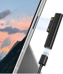 ★サーフェス充電アダプター Surfaceアダプター Type-c to surface Pro USB PDプロトコル必要 surfacePro7/6/5/4/3/Go3/2/1Laptop1/2/3/4 Book など対応 65W 15V3A急速充電