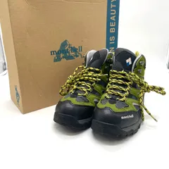 montbell モンベル ワオナ ブーツ 登山 トレッキング ミドルカット 全天候型 防水透湿性 衝撃吸収性 軽量 メンズ 26cm ブラック 黒 グリーン 緑 レザー 革
