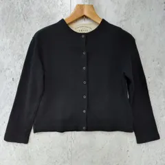 CRAFT STANDARD BOUTIQUE クラフトスタンダードブディック ニットフリースカーディガン リングドットスナップボタン ブラック Lサイズ 〇◇