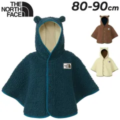 送料無料 ノースフェイス ポンチョ くまみみ ベビーウェア 80cm 90cm THE NORTH FACE カドルフリース ボア 裏フリース フード付き ベビー服 保温 アウター 上着 前ボタン 赤ちゃん 幼児 男の子 女の子 アウトドア カジュアル 秋冬 