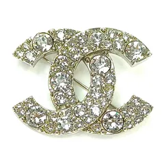 CHANEL シャネル ココマーク ブローチ ラインストーン ゴールド 管理番号：10640