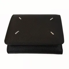 MAISON MARGIELA メゾンマルジェラ 三つ折り 財布 ミニ財布 ブラック 管理番号：10690