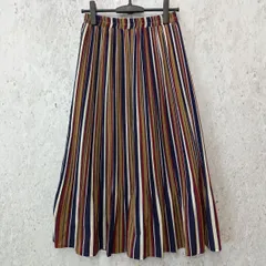 CIAOPANIC チャオパニック ストライプ ロング スカート マルチカラー ネイビー レッド ブラウン ホワイト Fサイズ ◎_□〇☆