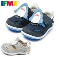 イフミー 20-5306 IFME PARK patto ベビーサンダル ベビースニーカー アクアシューズ ウォーターシューズ 面ファスナー サメ ペンギン 洗えるインソール 水遊び 川遊び 赤ちゃん 子供 イフミーパーク パット 靴 ネイビー グレー 紺