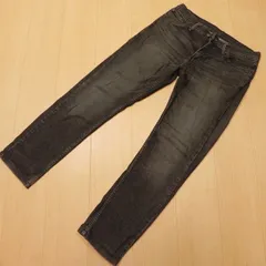 )272★ リーバイス Levi's 511 スリムフィット ブラックジーンズ W32 ユーズド加工 ブラックデニム ストレッチ 黒 古着
