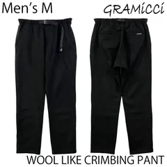【USED／メンズM】GRAMICCI クライミング パンツ ウールライク チャコールブラック