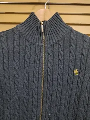 ラルフローレン レディース ケーブルジップアップニット Sサイズ
