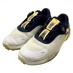 【美品】プーマ ゴルフシューズ オレンジ×ネイビー シャドウキャットニトロ 310219-07  メンズ 25.5 ゴルフウェア 2024年モデル PUMA