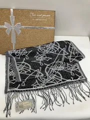 F-034-21　未使用品　Vivienne Westwood オーブ柄　大判ストール Vivienne Westwood