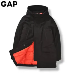 【美品】 ギャップ GAP CNY SNORKEL COAT フード付き 中綿 フィールドコート ミリタリージャケット モッズコート アウター 裏地レッド M ブラック メンズ