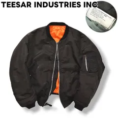 80s90sヴィンテージ TEESAR INDUSTRIES INC テッサー社 MA-1 フライトジャケット MIL-J-8279E ブルゾン アウター  ミリタリー IDEALジップ 民間品 L ブラック メンズのサムネイル