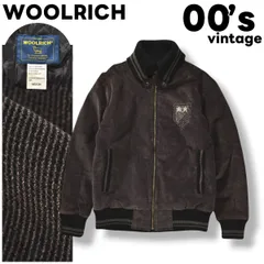 00s ヴィンテージ ウールリッチ WOOLRICH 細畝 コーデュロイ ジャケット ビッグカラー 裏地 キルティング 中綿 ジップアップ ブルゾン ジャンパー M ブラウン アメリカン カジュアル ウェア メンズ