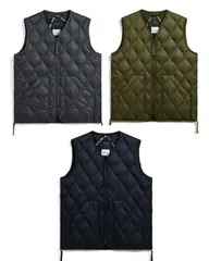 TAION ミリタリー VネックWジップ ダウンベスト ソフトシェル UNISEX