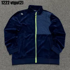 デサント ネイビー コーデュロイ トラック ジャケット ジュニア