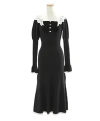 夢展望公式 [新品未使用] マルチＷＡＹ配色ニットワンピース [ブラック] 他カラー別ページ有  ワンピース ニットワンピース（長袖） 535911-02