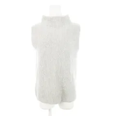 ルクールブラン le.coeur blanc ベスト ニット プルオーバー ボトルネック ハイネック ウール混 ミックスカラー 38 グレー /AH10