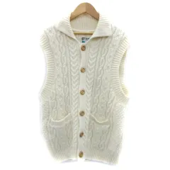 フリークスストア FREAKS STORE ニットベスト ミドル丈 ケーブル編み F オフホワイト 白 /YM1