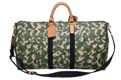 極美品 LOUIS VUITTON ルイヴィトン ×村上隆 キーポルバンドリエール55 モノグラムモフラージュ M95774 ゴールド金具 中古 4b010697