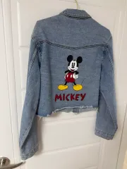ディズニー ミッキーマウス クロップド デニム ジャケット