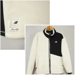 ニューバランス シグネチャー 白 ポーラテック フリース アウター メンズ95