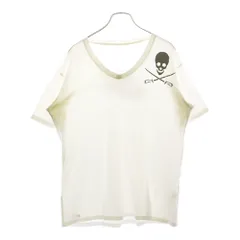 F.C.R.B./F.C.Real Bristol/FCRB (エフシーアールビー/エフシーレアルブリストル) ×NIKE ナイキ 胸スカルプリントTシャツ 半袖Vネックカットソー ホワイト 243713