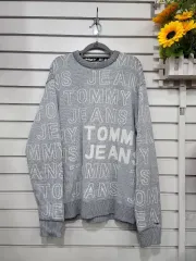#レディース ファッション TOMMY JEANS ロゴ パータン ニット Tシャツ