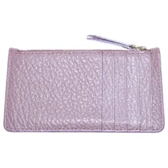 Maison Margiela 11 (メゾンマルジェラ11) 4ステッチ レザーフラグメントケース コイン カードケース 財布 コンパクトウォレット ピンクブラウン S56UI0143