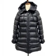 【5apo0015】モンクレール ダウンコート 1 ブラック ナイロン ダウン フェザー A20934931949　53052【中古】レディース