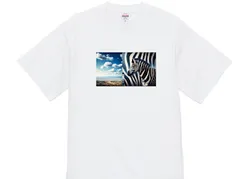 ハイクオリティー Tシャツ ゼブラ サファリ フォトプリント　IOD0480052L