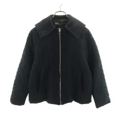 ZARA ザラ セーラーカラー 中綿ジャケット S ブラック系 レディース 古着