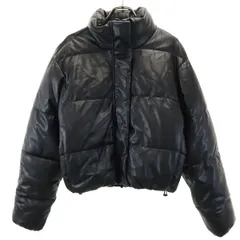 ZARA ザラ フェイクレザー 中綿ジャケット XS ブラック レディース 古着