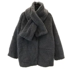 relume JOURNAL STANDARD レリューム ジャーナルスタンダード マフラー付き ボアジャケット F チャコールグレー レディース 古着