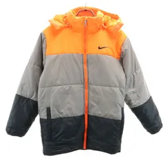 NIKE ナイキ 中綿ジャケット M グレー キッズ 古着