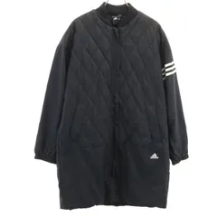 adidas アディダス キルティング 中綿コート M ブラック レディース 古着