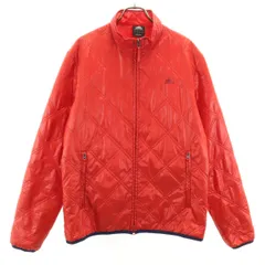 adidas アディダス キルティングジャケット L レッド 中綿 メンズ 古着