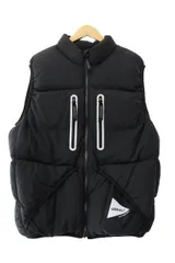 アンドワンダー and wander ×Gramicci グラミチ DOWN VEST ロゴ ライン ダウン ベスト GUJ4-F3001-M L 黒ブラック ブランド古着ベクトル 中古251222