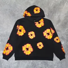 正規品 Denim Tears デニムティアーズ×オフセットコラボ ブラック ロゴ プルオーバーパーカー フーディー フード付き ストリートファッション メンズ ユニセックス