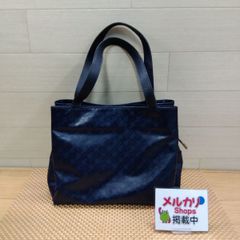 極美品 GHERARDINI ソフティ ボストン ハンドバッグ 総柄 ネイビー