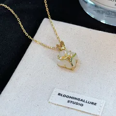 セール中・在庫限り｜フォローで2000円OFFクーポン【契約書フレーム付き】 シルバー925 ランジャク（玉蘭）ネックレス 高潔・優雅・平安モチーフ 上品ペンダント 恋人・母・親友へ 誕生日 記念日 ギフトに最適