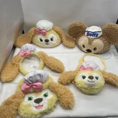 【5点セット】Disney ディズニー 香港ディズニー ダッフィー＆フレンズ クッキーアン まとめセット 帽子 ポーチ HKDLタグあり u1176