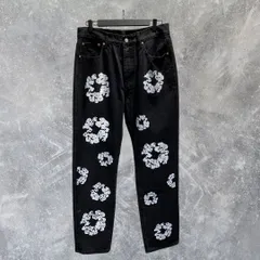 正規品 Denim Tears デニムティアーズ ×リーバイス ブラック 花柄 デニムパンツ ロングパンツ ジーンズ ストリートファッション メンズファッション
