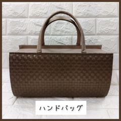 菱屋カレンブロッソ 博多織×レザートートバッグ ハンドバッグ 臙脂色系 