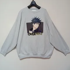 美品overprintオーバープリント呪術廻戦スウェットトレーナー伏黒 恵グレーサイズXL