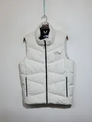 (M) THE NORTH FACE ザノースフェイス グースダウンベスト 白 グースダウン BEST