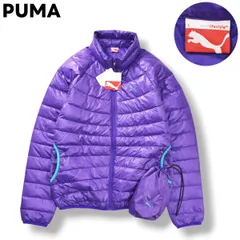 【新品未使用】 【タグ付き】 プーマ PUMA キルティング ダウン ジャケット ジップアップ ラグランスリーブ ジャンパー ブルゾン パッカブル 収納袋 付属 L パープル スポーツ カジュアル レディース ♪