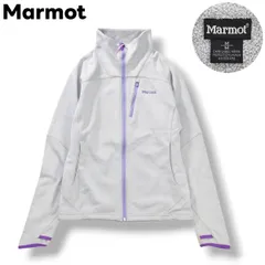 【デサント製】 日本製 マーモット Marmot ヒートナビ HEATNAVI ウィメンズ ボルケーノ Volcano ジップアップ ジャケット 裏地 フリース x メッシュ M ライトグレーxパープル レディース ♪